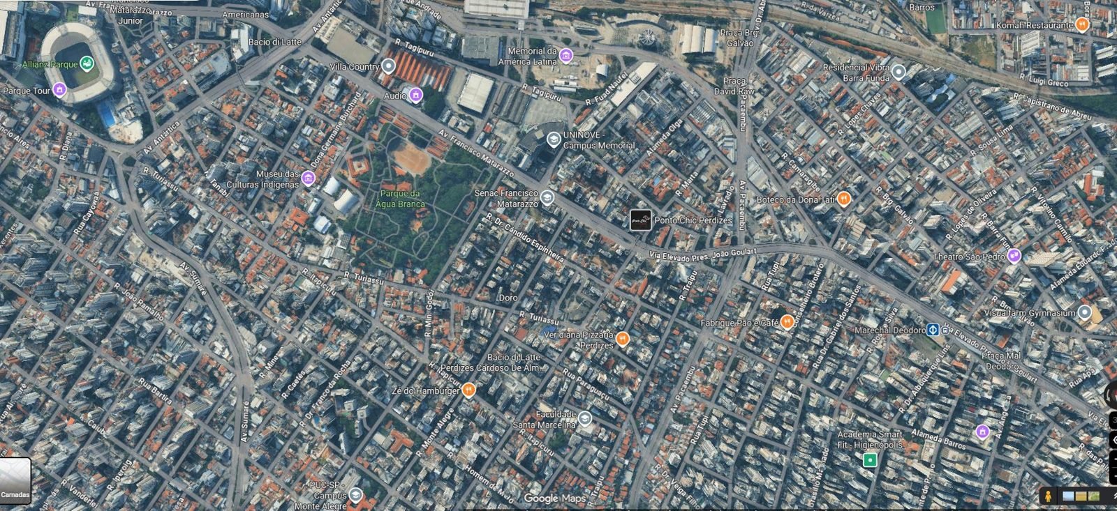 Mapa de localização do Well Perdizes