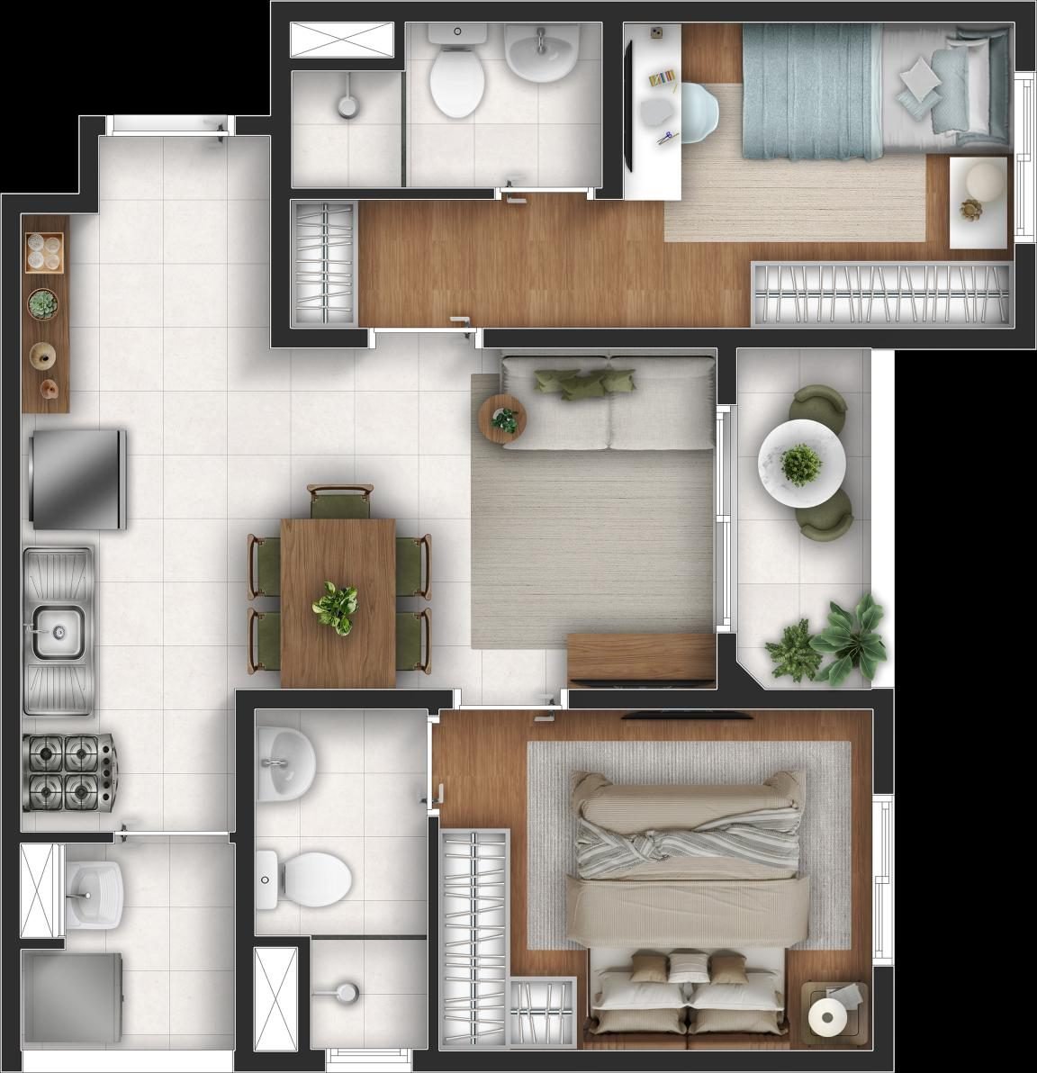 Planta Max 37m²