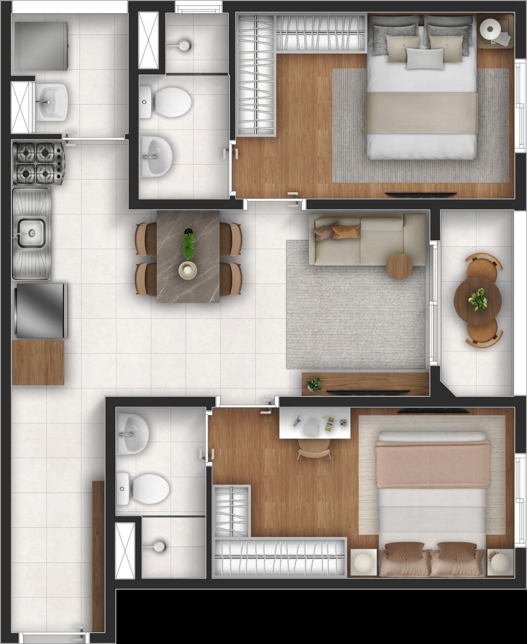 Planta Plus 47m²