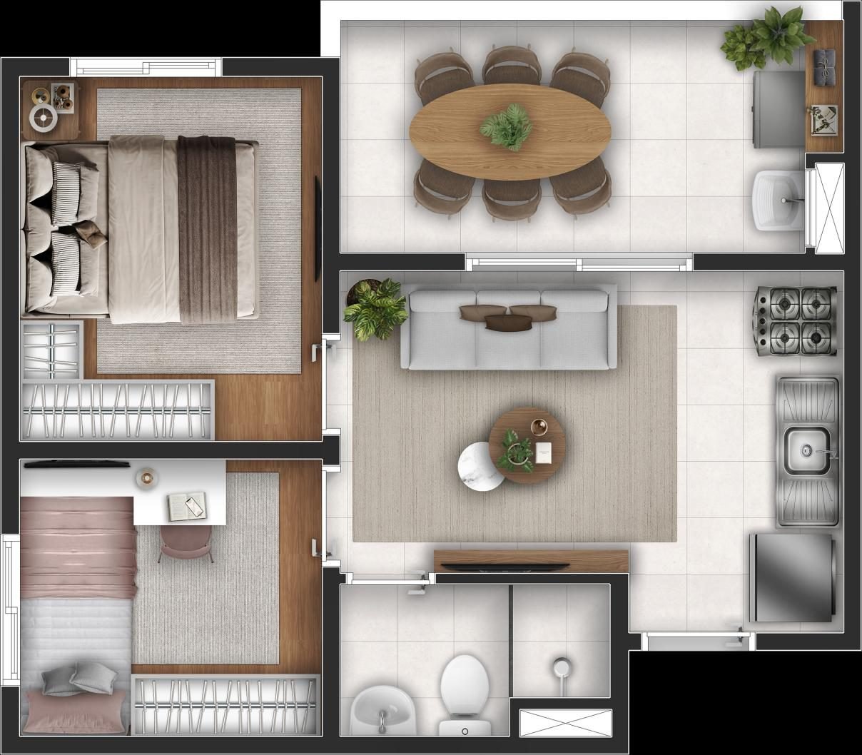 Planta Space 34m²